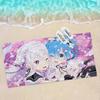 Аниме Re Zero Микрофибровое одеяло Быстросохнущие пляжные полотенца Большой размер с принтом Супервпитывающее полотенце-одеяло для бассейна