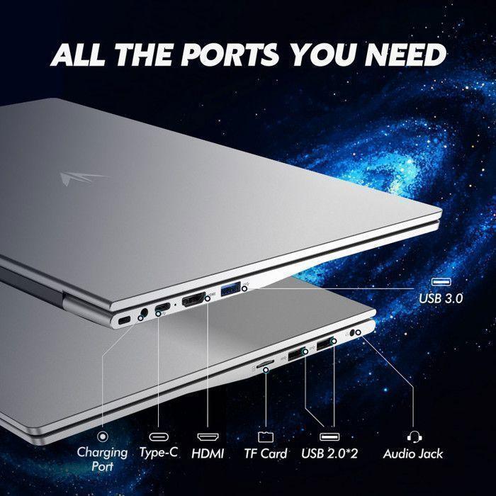 Ноутбук AUUSDA - Windows 11 PRO - 15,6" AMD Athlon Silver 3050E, Двухъядерный ОЗУ 8 ГБ - 256 ГБ SSD - WiFi5, Ноутбук