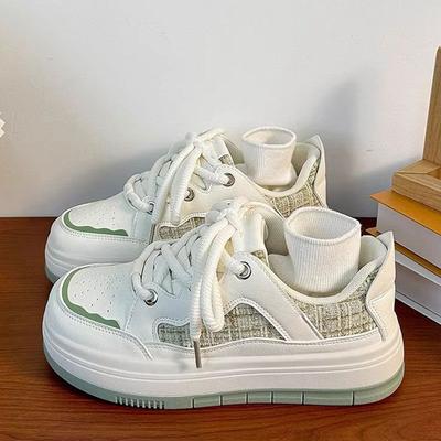 Женская обувь на весну и осень с юбками, новые универсальные кеды на толстой подошве, повседневная спортивная обувь, маленькие белые кеды для женщин