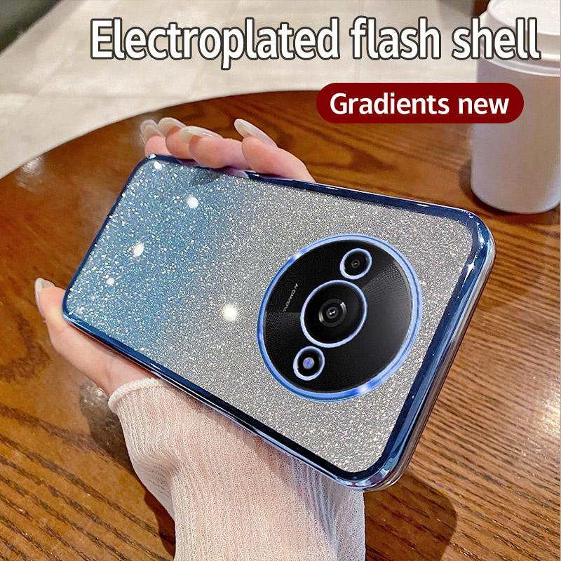 Для Xiaomi Redmi A3 Чехол Xiaomi Redmi A3 Чехол для телефона Блестящий блестящий силиконовый объектив камеры Мягкая задняя крышка