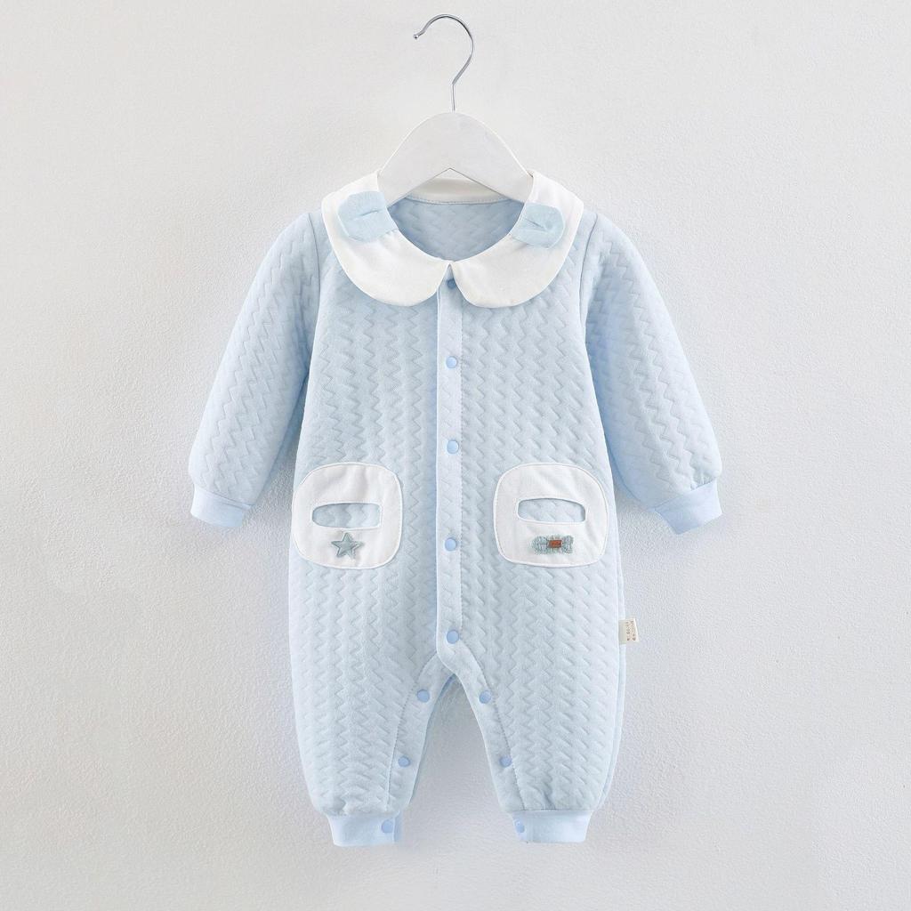 Baby Jumpsuit: Quilted, Warm Cotton Suit for Newborns (Spring, Autumn, Winter)