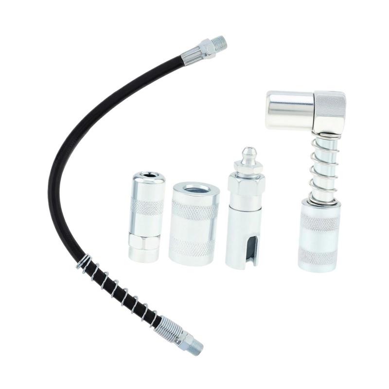 Automotive Grease Coupler Adapter Set Flexible Hose Portable Tools for Vehicle Truck Garage Maintenance