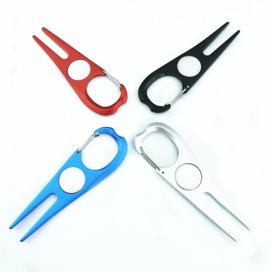 Инструмент для ремонта дырок в гольфе, алюминиевый сплав, зеленая вилка с магнитным маркером мяча, аксессуары для гольфа для мужчин и женщин, гольфистов