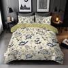 Three-Piece Plant Flower Quilt Set 3D Digital Printing Bedding Kit