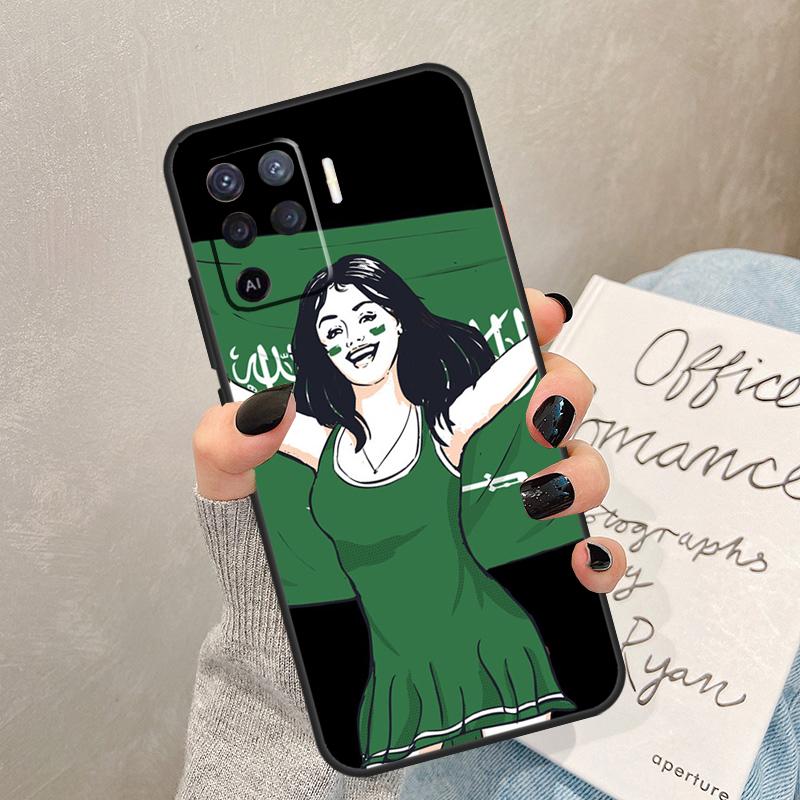 Чехол Флаг Саудовской Аравии для Oppo A40 A60 A80 A78 A38 A18 A98 A58 A96 A76 A16 A94 A74 A54 A15 A17 A57 A77 A5 Pro