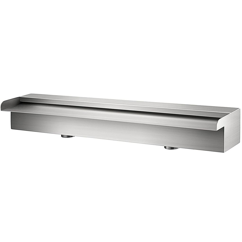 59.1" x 4.5" x 3.1" Stainless Steel Decorative Waterfall Pool Fountain For Garden Pond Indoors And Outdoors