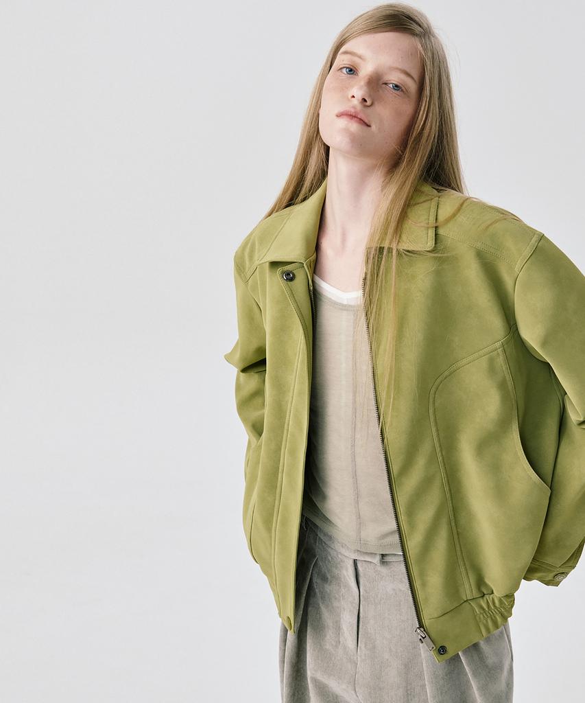 Wnderkammer Soft Suede Seam Jumper_Olive