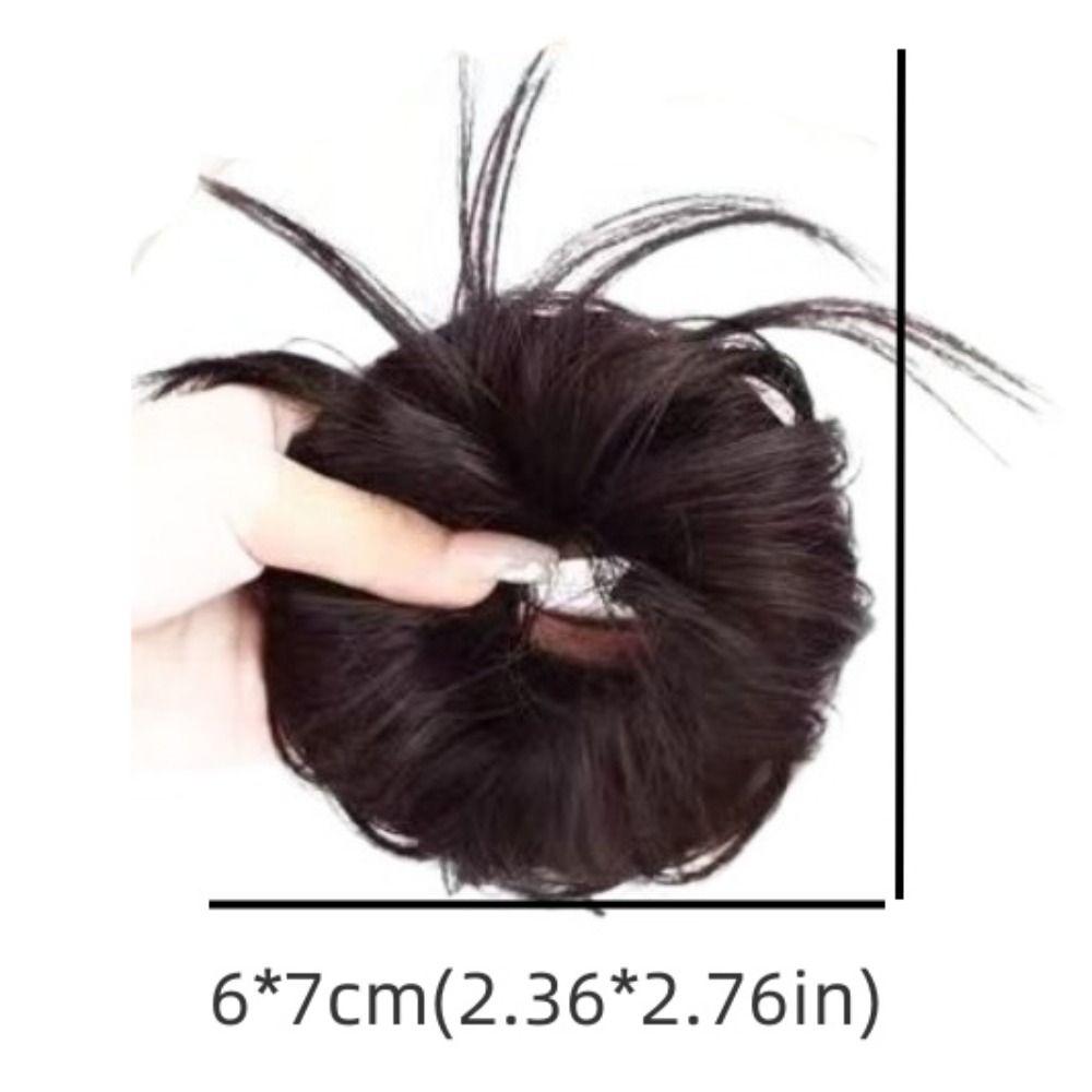 Fake Hair Band Synthetic Scrunchies Hair Extensions False Hair Pieces Vintage Messy Hair Bun Girls