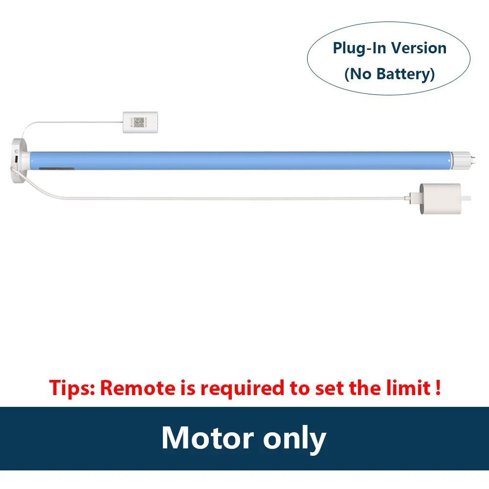 Zemismart Matter Over WiFi Plug-In Smart Roller Shade Blinds Motor for 17 25 28mm Tube Homekit Google Home Smartthings Control