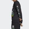 adidas Оригинальный пуловер со снежинкой и круглым вырезом, мужские топы, черный FP7705