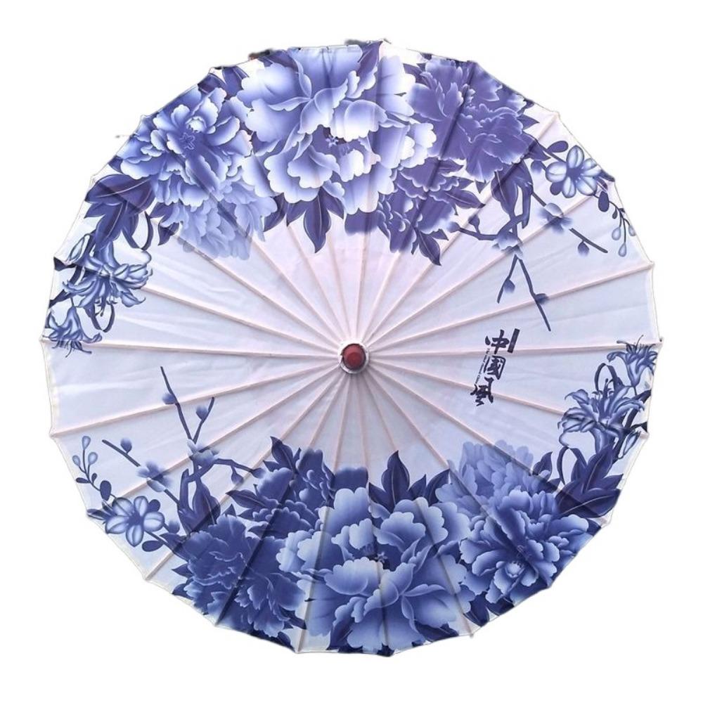 Waterproof Silk Cloth Women Umbrella Rain Proof Costume Parasol Flower Oil Paper Umbrella Party