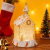 Рождественский домик ночник Пластиковая церковь Коттедж Декор со светодиодной подсветкой Декоративное праздничное освещение для внутреннего и наружного праздничного оформления