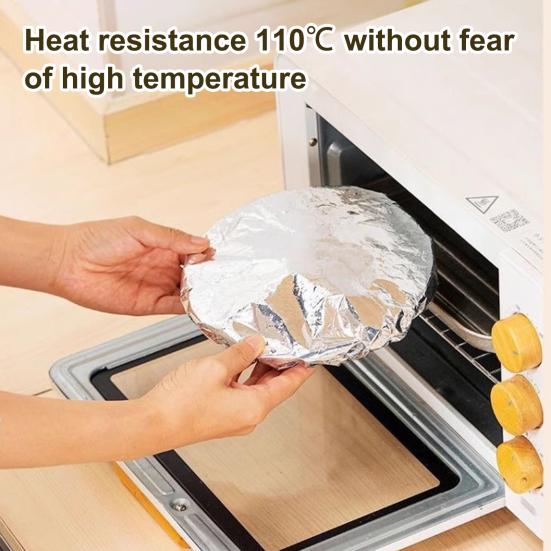 30/50 шт. повторяющаяся алюминиевая фольга изоляционная крышка эластичные термостойкие пищевые крышки для кухни крышки для хранения фруктов из алюминиевой фольги с замком горячего типа