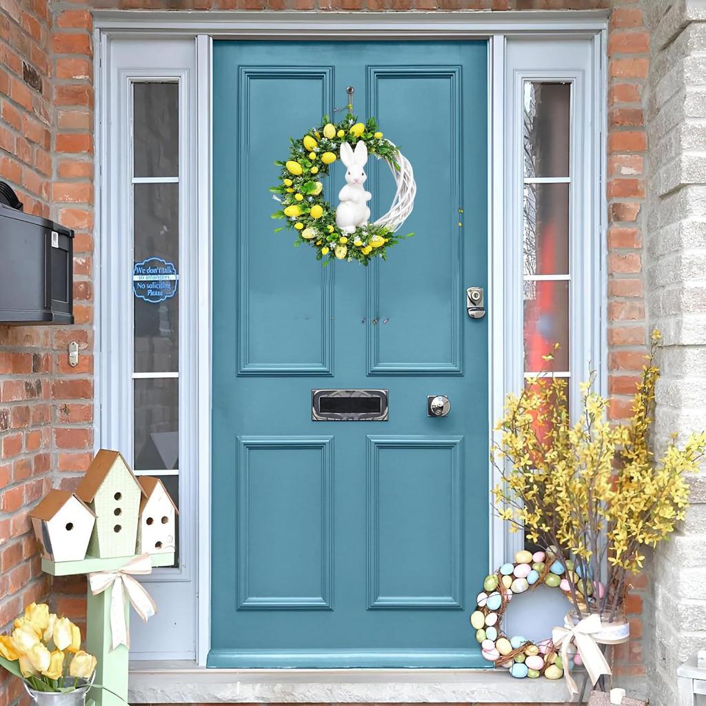 Подвеска из акрила «Пасхальный кролик» из ротанга 2D