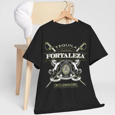 Мягкая хлопковая футболка Fortaleza Мексиканский Текилар Черная размер S 5XL