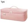 Storage Bag Double-Layer Large Capacity Zipper Travel Case with Hair Tool Compartments Durable Nylon Portable Makeup Bag