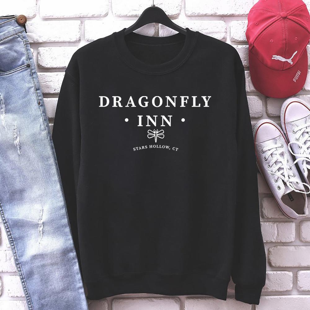 Полый свитшот Dragonfly Inn Stars Телешоу Джемпер для девочек Гилмор Закусочная Люка Толстовки с круглым вырезом для девочек Гилмор Топы для фанатов