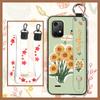 Oil Painting Flower Phone Case For UMIDIGI Bison X20 Wristband Wrist Strap Kickstand Soft Case Ring Protective Durable