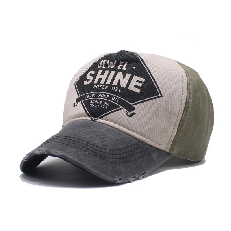 Spring and summer new baseball cap men's and women's coated cotton visor shine outdoor cap