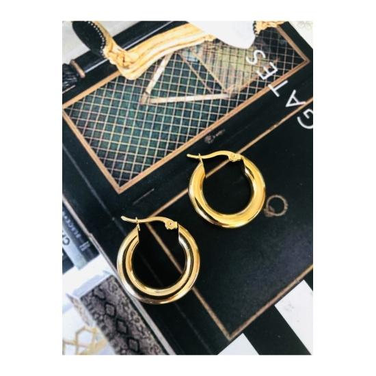 Jewelry And Accessories 2.5 Cm Stylish Steel Hoop Earrings