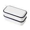 Takenaka Bento Box RETRO MODA Square Lunch Navy Upper 275ml Lower 275ml