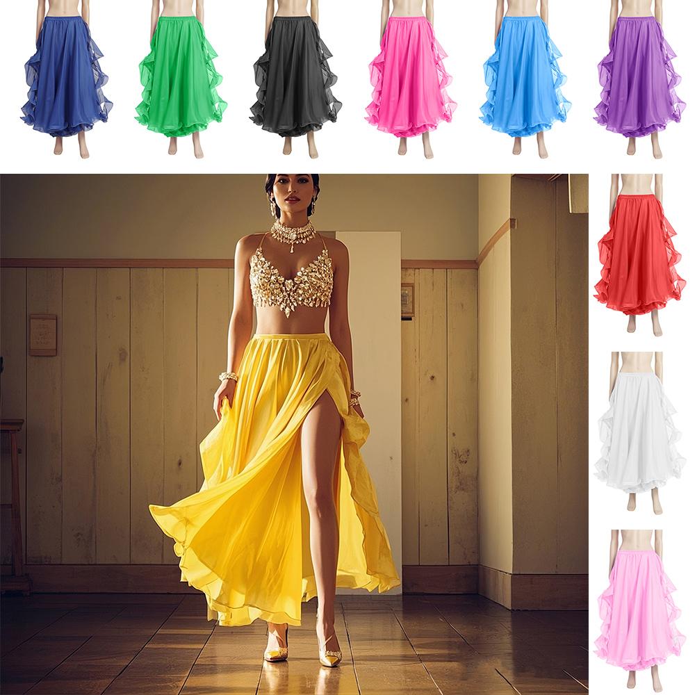 Tassels Sun Skirt Shining Belly Dance Skirt Spanish Skirt Dancing Skirt Show Costumes