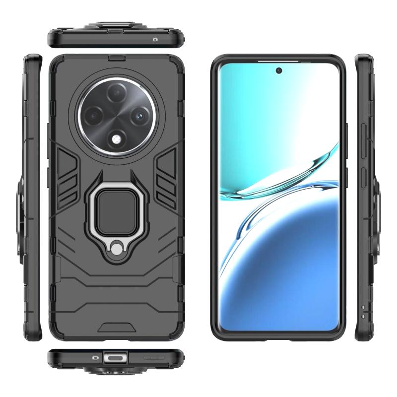 Для OPPO A3 Pro 5G задняя крышка телефона чехол противоударный броня против падения металлический держатель кольца магнитный защитный чехол Funda Coque