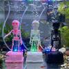 with Pipe Suction Cup Fish Tank Dance Skull Bubbler Wiggling Skeleton Statue  Aquatic Products