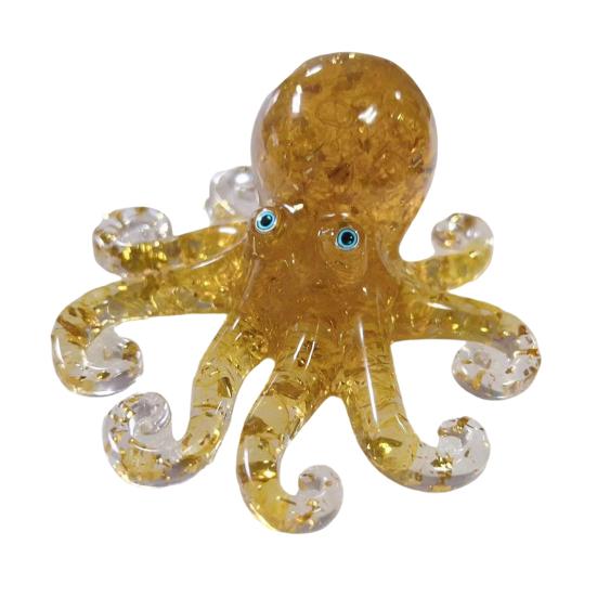 Эпоксидная фигурка осьминога из искусственного хрусталя, исцеляющий натуральный камень, статуэтка осьминога, морское животное, украшение для рабочего стола