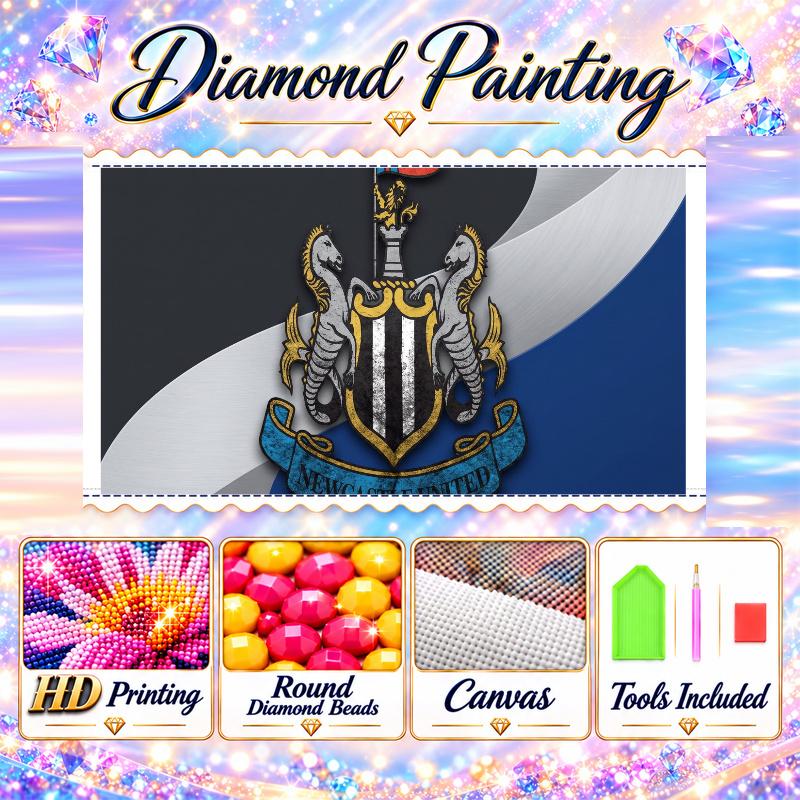 Newcastle United Football Diamond Painting Kit 5D Full Drill DIY Diamond Mosaic Wall Art Home Decor