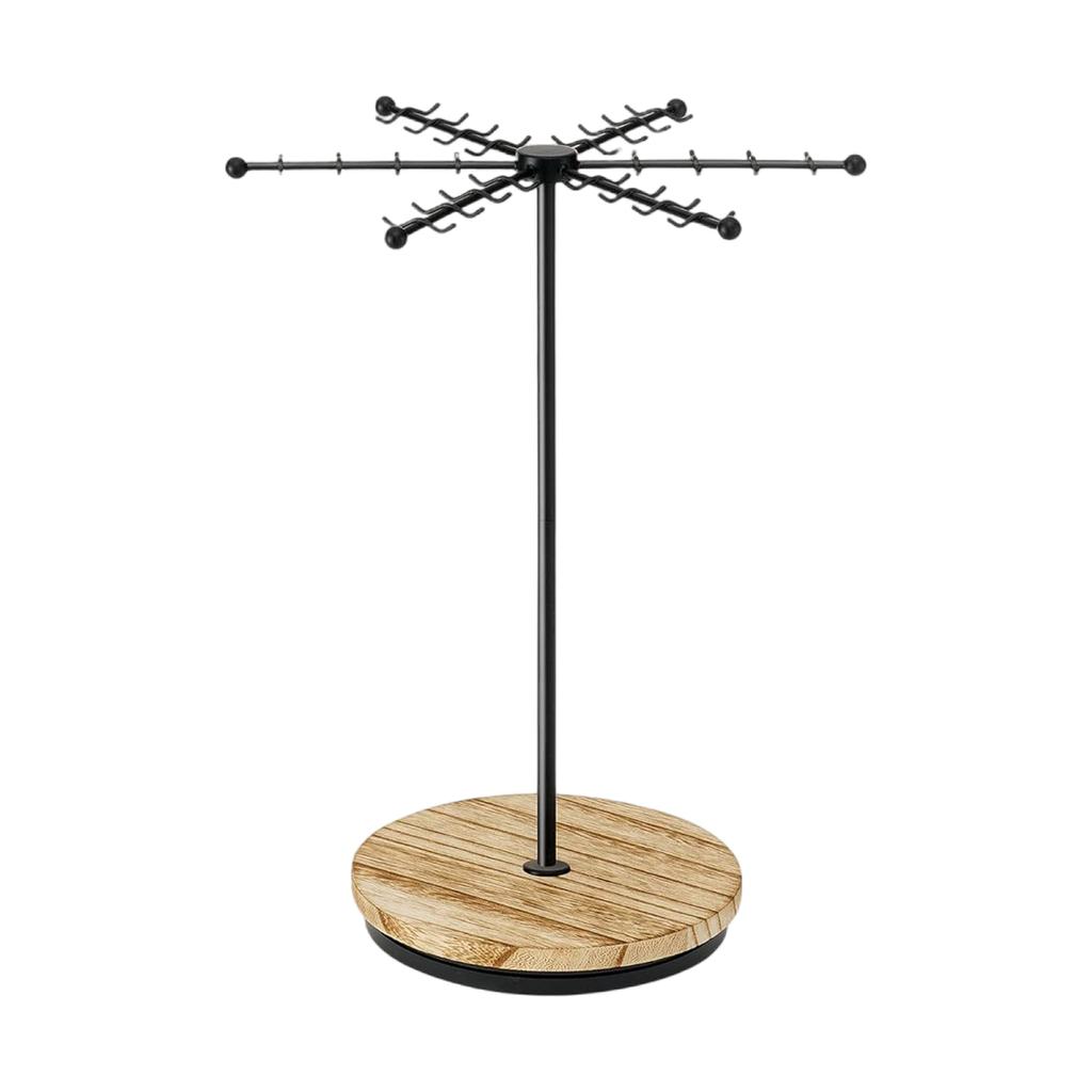 Rotating Necklace Holder Jewelry Stand 48 Hooks for Necklaces Earrings Keychains Bracelets Display Accessory Organiser