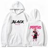 Dragon Ball Men's Hoodie Black Goku Anime Print High Quality Warm Loose Streetwear Pullover Sweatshirt Autumn Winter