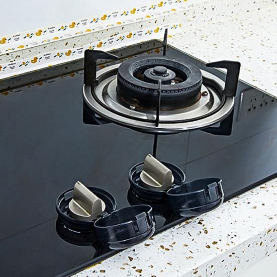 1 пара крышек для плиты, безопасные, прозрачные, термостойкие, ПК, кухонный защитный экран, ручка для газа
