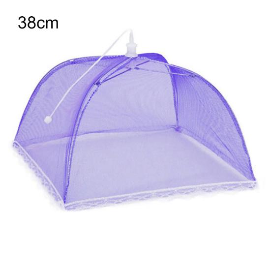 Foldable Food Cover Large Capacity Mesh Fabric Detachable Portable Umbrella Style Dish Cover