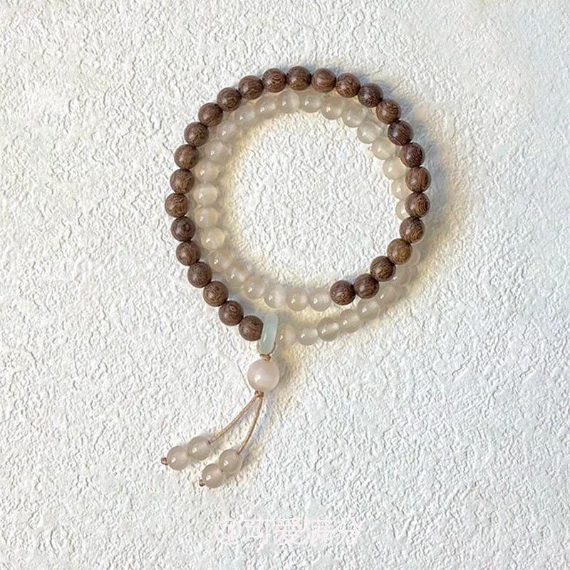 """Сезон Цинцю""" Браслет с двойным кольцом из золотистого шелкового нанму Ретро Лазурное Замороженное Бегущее Кольцо Ювелирные изделия Женские"""