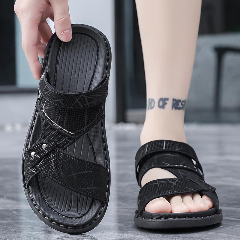 Мужская обувь 2024 Sandles Slippers для мужчин Sandals Leather Men's Sandals Cheap Summer Birkinstock Homme Adult Men's Sandal Genuine