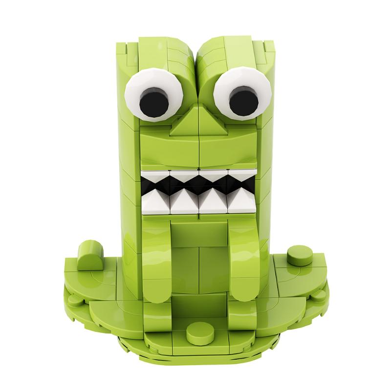 Gobricks Garten Of Banban Bricks Game Green Headed Monster Flamingo MOC Model Building Blocks Children's Educationa Gifts