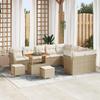 VidaXL 12-piece Garden Sofa Set Beige Polyrattan, Modern, Ergonomic Lounge Set for Garden and Terrace, 3361526