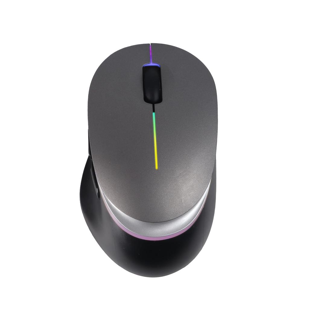 Wireless Bluetooth Dual 5 RGB Compatible with Mac Windows 8 and and Android Gray Mouse, & USB-C Compatible, Mode, Compact, Buttons, Optical, Type-C