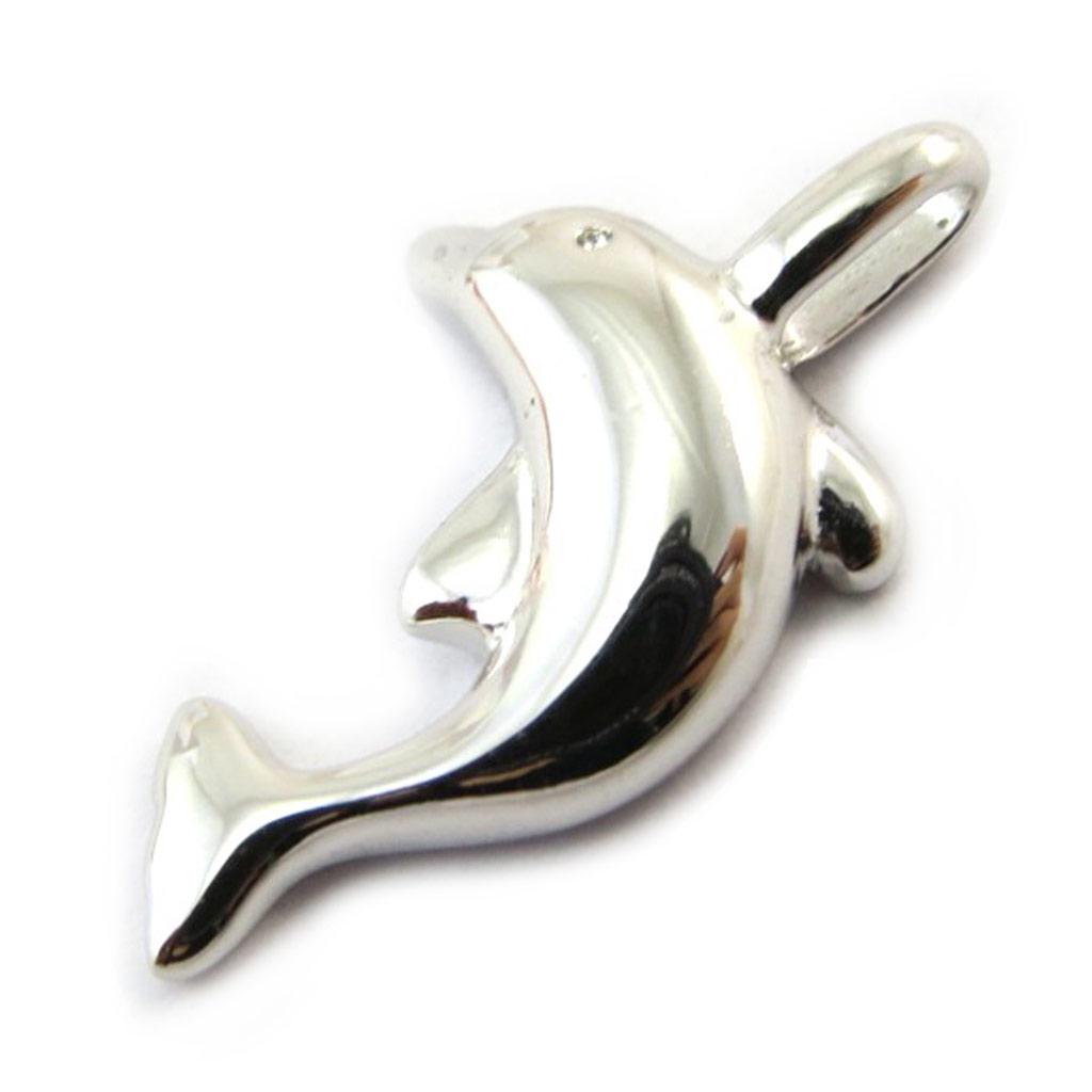 Les Trésors De Lily [N4046] - Silver Pendant 'Dauphin' (rhodium-plated) - 14x10 Mm