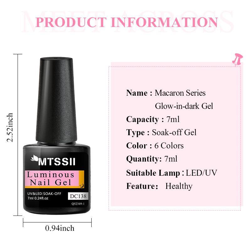 Mtssii Желто-оранжевый светящийся в темноте гель для ногтей - Светящаяся серия «Макарон»
