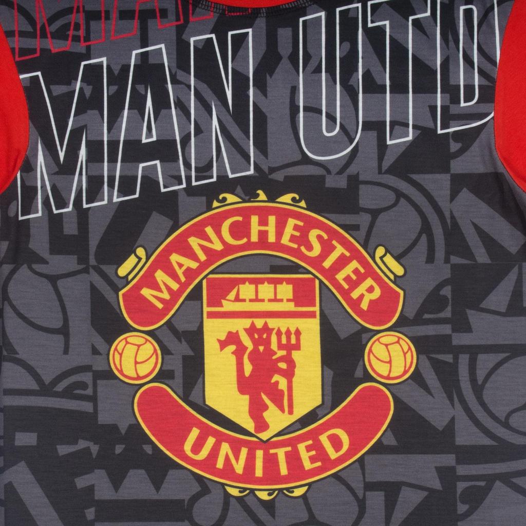 Manchester United FC Boys Graphic Print Long Pyjama Set