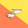 Boat Paper Plane Enamel Pins Dripping Oil  Cartoon   Party