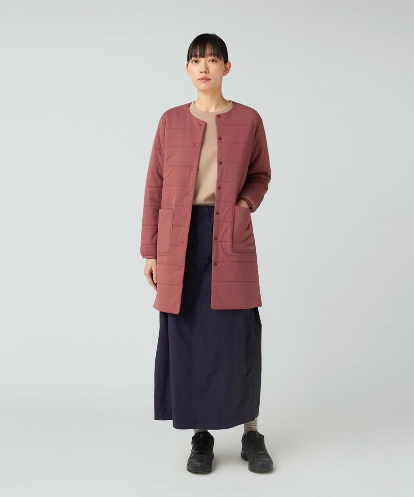 Snow Peak Flexible Insulated Long Cardigan Light Size SW-25AW001 (Women's Cardigan, Brown, 3)