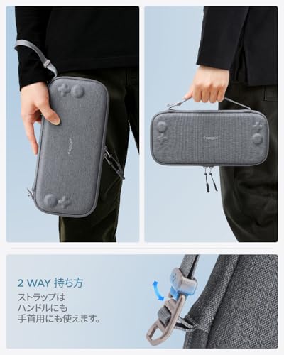 Spigen Switch 2 (2025) Чехол для переноски, вмещает 12 игровых карт, компактный и тонкий дизайн с ремешком, совместим с чехлом Classden 2 Switch 2 (AGP10197) (С