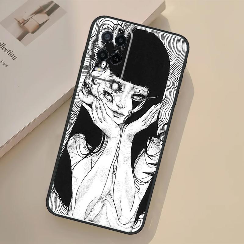 Чехол в стиле Хоррор Манга для Oppo A94 A74 A54 A80 A60 A40 A18 A38 A58 A78 A98 A96 A76 A16 A15 A17 A57 A77 A5 Pro