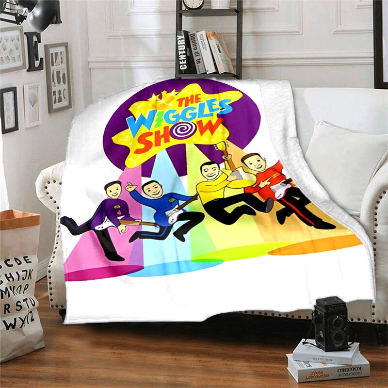 1pc Blanket The Wiggles Print Design, Lightweight Blanket for Sofa, Bed- Soft &Warm, Gift for All Seasons like Christmas, Halloween