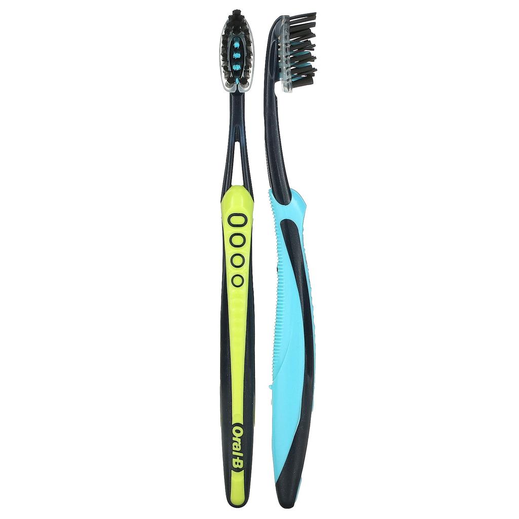 Oral-B, Pro-Flex, угольная зубная щетка, мягкая, 2 зубные щетки