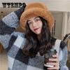 Thick Plush Berets Faux Rabbit Fur Fisherman Hat Women Autumn Winter Warm Thickened Bucket Hats Panama Plush Basin Cap Beanies