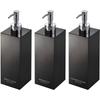 Dispenser Set of 3 Square Shampoo Conditioner Body Soap Refill Bottle Mist Black 7891 7894 7897